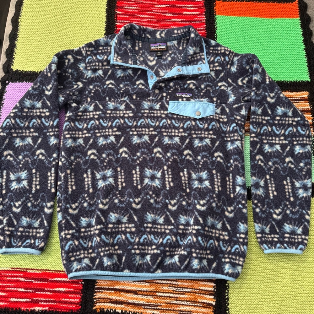 Patagonia lightweight snap-t fleece sweater jacket southwestern aztec size XS